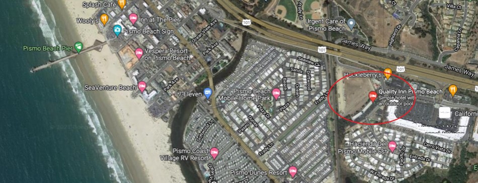 quality inn pismo on map quality inn pismo on map
